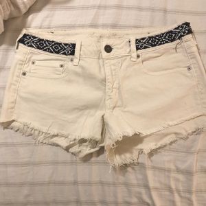Cut off beaded shorts